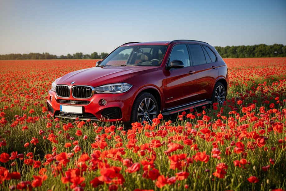 BMW X5 F15 2013-2018 гг. Боковые Подножки Maya Red (2 шт., Алюминий) Image