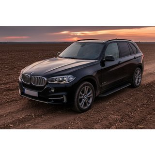 Боковые Подножки Tayga Black (2 шт., Алюминий) BMW X5 F15 2013-2018 гг. фото 1