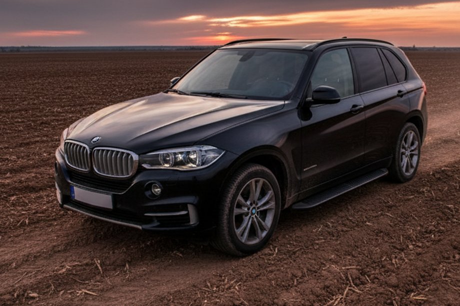 BMW X5 F15 2013-2018 гг. Боковые Подножки Tayga Black (2 шт., Алюминий) Фото 1