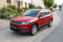 Jeep Compass 2016- гг. Боковые Подножки Duru (2 шт., Алюминий) фото 1