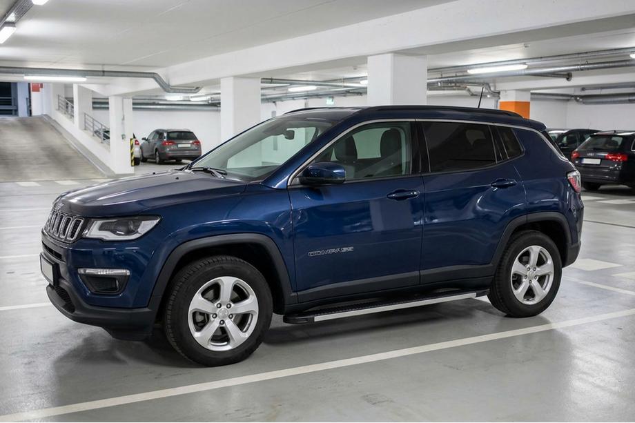 Jeep Compass 2016- гг. Боковые Подножки Maya V1 (2 шт., Алюминий) Image