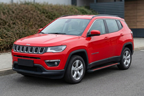 Jeep Compass 2016- гг. Боковые Подножки Maya Red (2 шт., Алюминий) фото 1