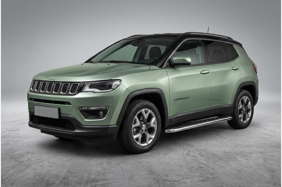 Jeep Compass 2016- гг. Боковые Подножки Maydos V1 (2 шт., Алюминий) Image