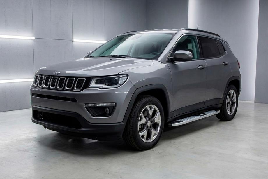 Jeep Compass 2016- гг. Боковые Подножки Mevsim Grey (2 шт., Алюминий) Image