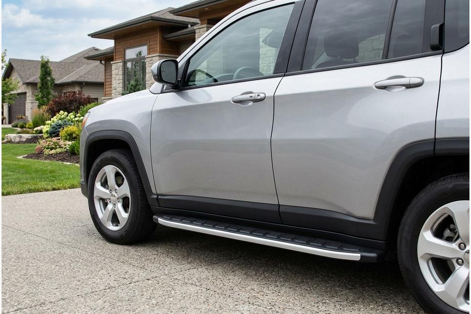 Jeep Compass 2016- гг. Боковые Подножки Fullmond (2 шт., Алюминий) Image