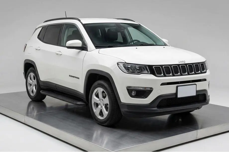 Jeep Compass 2016- гг. Боковые Подножки Tayga Black (2 шт., Алюминий) Image