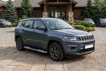 Jeep Compass 2016- гг. Боковые Подножки Tayga V2 (2 шт., Алюминий) фото 1