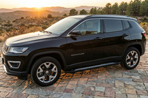 Jeep Compass 2016- гг. Боковые Подножки Vision New Black (2 шт., Алюминий) фото 1