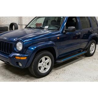 Боковые Подножки Maya Blue (2 шт., Алюминий) Jeep Cherokee/Liberty 2002-2007 гг. фото 1