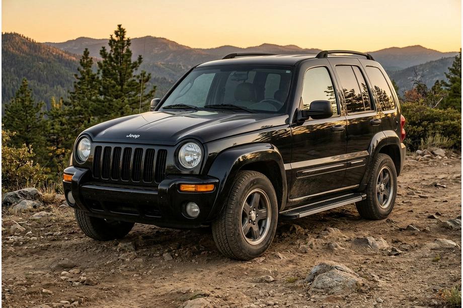 Jeep Cherokee/Liberty 2002-2007 гг. Боковые Подножки Maya V1 (2 шт., Алюминий) Фото 1