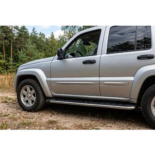 Боковые Подножки Maydos V1 (2 шт., Алюминий) Jeep Cherokee/Liberty 2002-2007 гг. фото 1