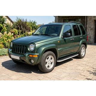 Боковые Подножки Tayga Grey (2 шт., Алюминий) Jeep Cherokee/Liberty 2002-2007 гг. фото 1