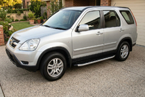 Honda CRV 2001-2006 гг. Боковые Подножки Fullmond (2 шт., Алюминий) фото 1