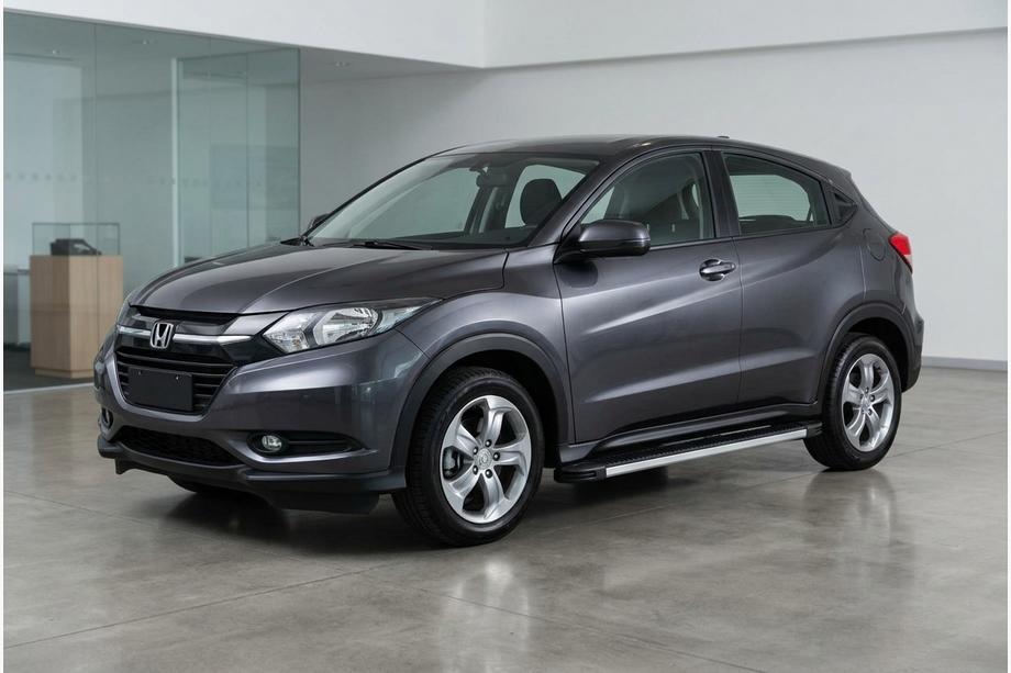 Honda HR-V 2014-2021 гг. Боковые Подножки Maya V1 (2 шт., Алюминий) Фото 1