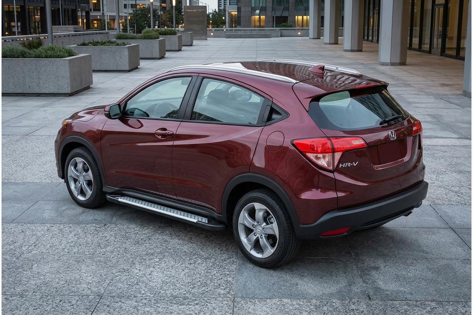 Honda HR-V 2014-2021 гг. Боковые пороги Allmond Grey (2 шт., алюминий) Фото 1