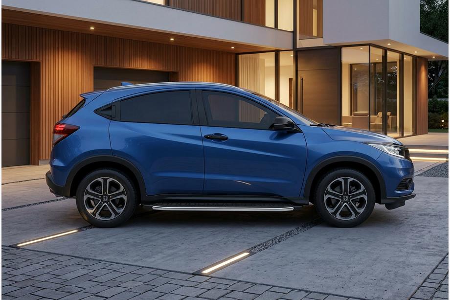 Honda HR-V 2014-2021 гг. Боковые Подножки BlackLine (2 шт., Алюминий) Image