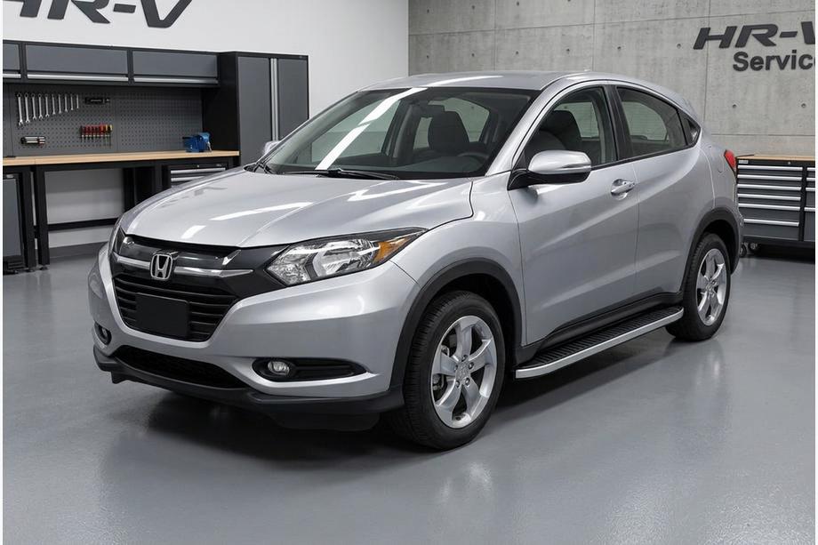 Honda HR-V 2014-2021 гг. Боковые Подножки Tayga Grey (2 шт., Алюминий) Фото 1