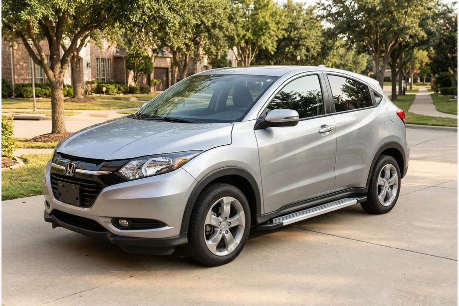 Honda HR-V 2014-2021 гг. Боковые Подножки Vision New Grey (2 шт., Алюминий) Фото 1