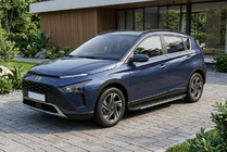 Hyundai Bayon 2021- гг. Боковые Подножки Bosphore Grey (2 шт., Алюминий) фото 1