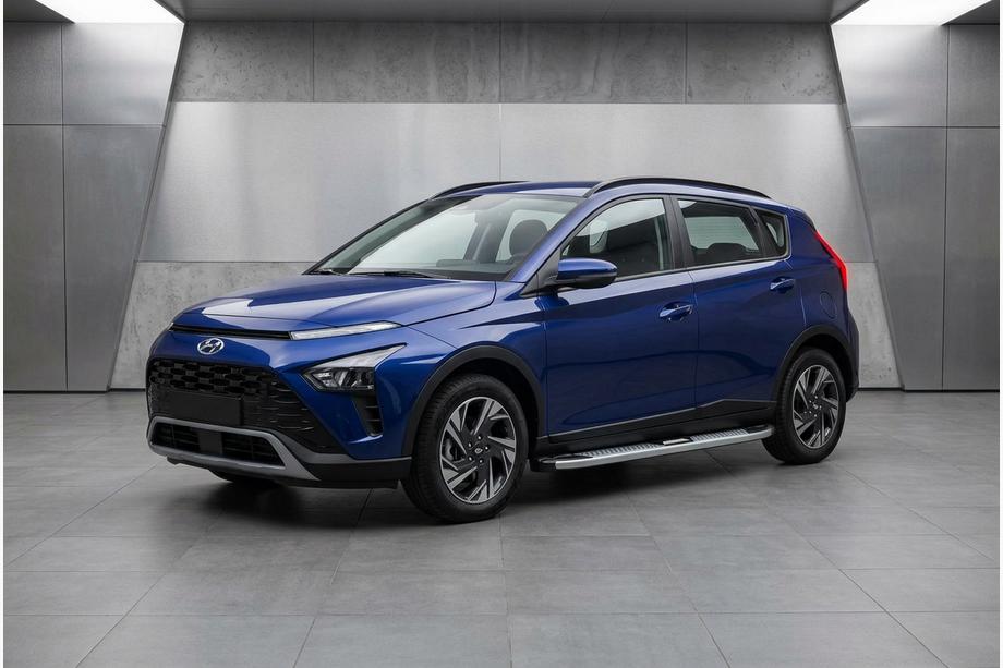 Hyundai Bayon 2021- гг. Боковые Подножки Mevsim Grey (2 шт., Алюминий) Фото 1