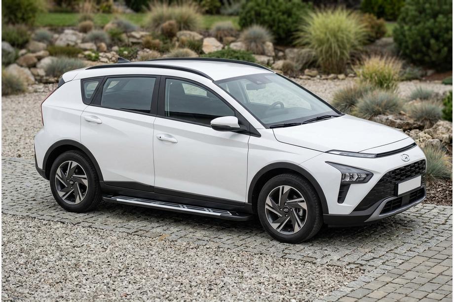 Hyundai Bayon 2021- гг. Боковые Подножки Sunrise (2 шт., Алюминий) Image
