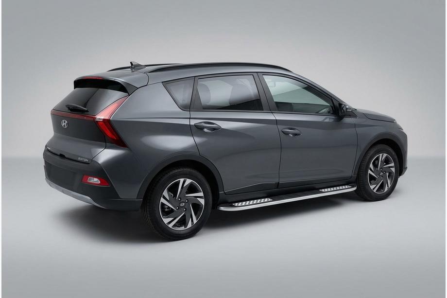 Hyundai Bayon 2021- гг. Боковые Подножки Tayga V2 (2 шт., Алюминий) Image