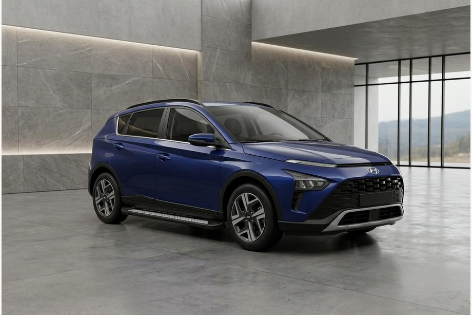 Hyundai Bayon 2021- гг. Боковые Подножки Vision New Black (2 шт., Алюминий) Фото 1
