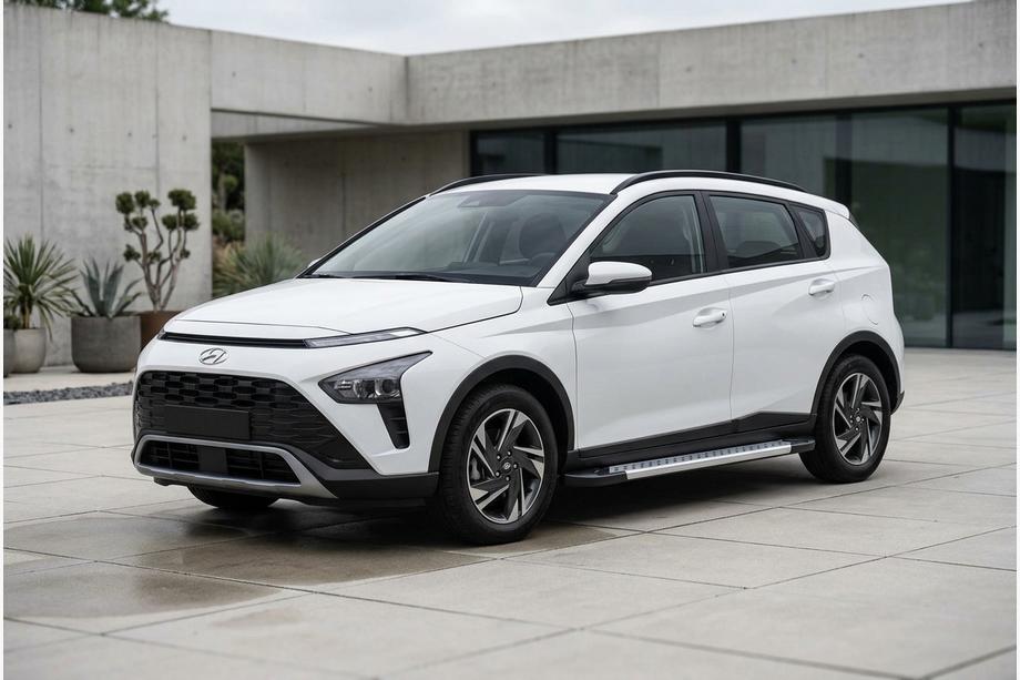 Hyundai Bayon 2021- гг. Боковые Подножки Vision New Grey (2 шт., Алюминий) Фото 1