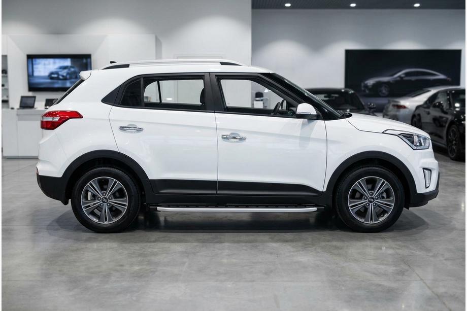 Hyundai Creta 2014-2020 гг. Боковые Подножки BlackLine (2 шт., Алюминий) Фото 1