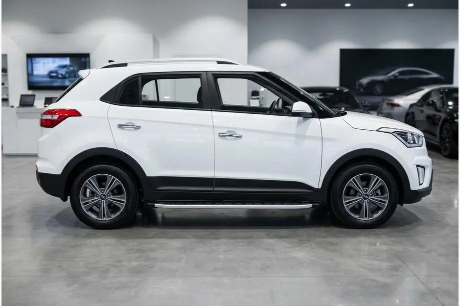 Hyundai Creta 2014-2020 гг. Боковые Подножки BlackLine (2 шт., Алюминий) Фото 1