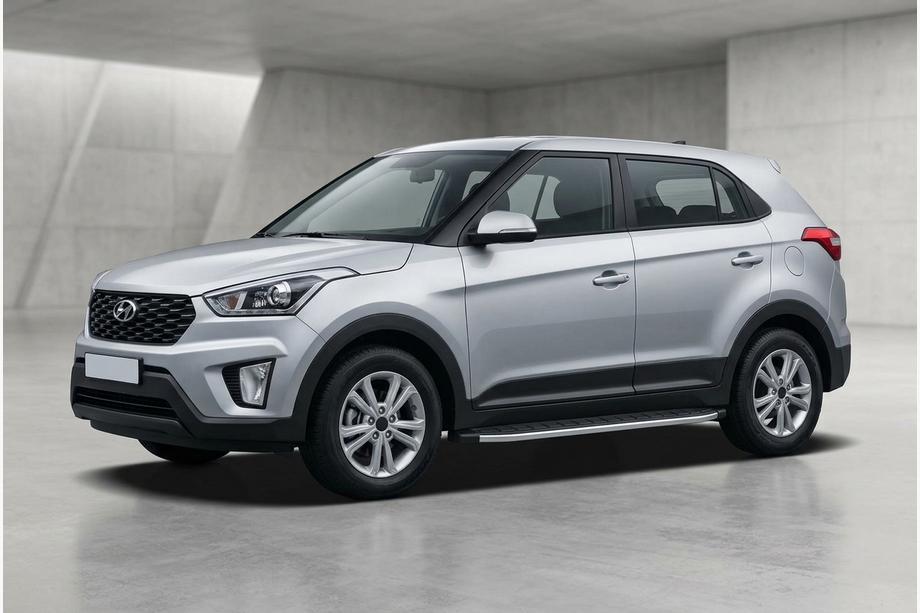 Hyundai Creta 2014-2020 гг. Боковые Подножки Fullmond (2 шт., Алюминий) Image
