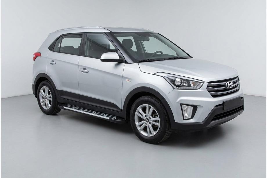Hyundai Creta 2014-2020 гг. Боковые Подножки Sunrise (2 шт., Алюминий) Фото 1