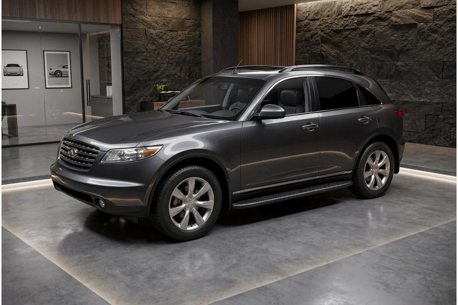Infiniti FX 2003-2008 гг. Боковые Подножки Bosphore Black (2 шт., Алюминий) Фото 1