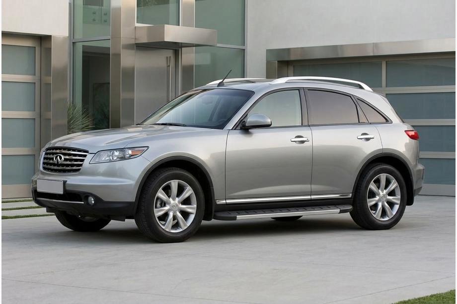 Infiniti FX 2003-2008 гг. Боковые Подножки Duru (2 шт., Алюминий) Image
