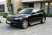 Infiniti FX 2003-2008 гг. Боковые Подножки Maya V2 (2 шт., Алюминий) фото 1