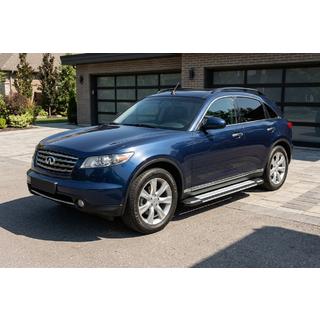 Боковые Подножки Rainbow (2 шт., Алюминий) Infiniti FX 2003-2008 гг. фото 1