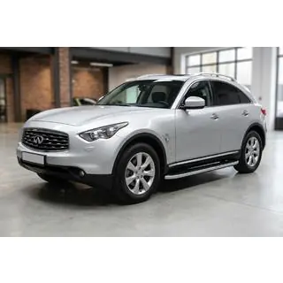 Боковые Подножки Tayga Grey (2 шт., Алюминий) Infiniti FX 2003-2008 гг. фото 1