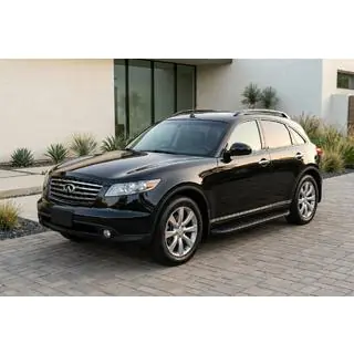 Боковые Подножки Tayga Black (2 шт., Алюминий) Infiniti FX 2003-2008 гг. фото 1