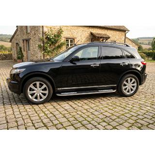Боковые Подножки Tayga V2 (2 шт., Алюминий) Infiniti FX 2003-2008 гг. фото 1