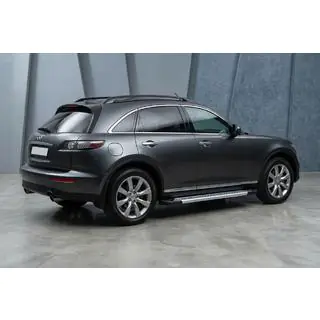 Боковые Подножки Vision New Grey (2 шт., Алюминий) Infiniti FX 2003-2008 гг. фото 1