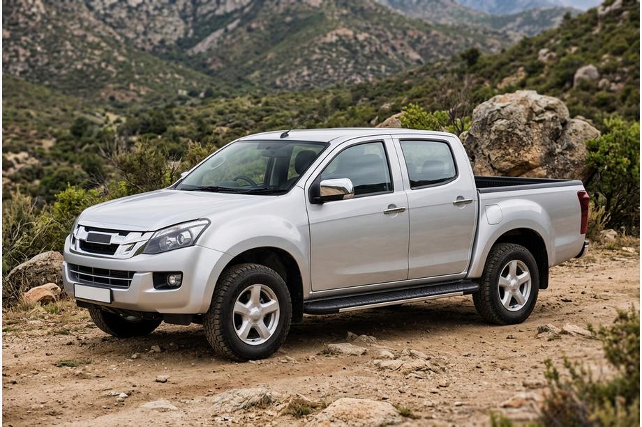 Isuzu D-Max 2011-2019 гг. Боковые Подножки Bosphore Grey (2 шт., Алюминий) Image