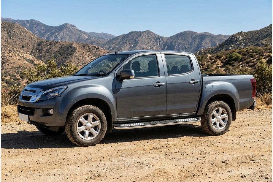 Isuzu D-Max 2011-2019 гг. Боковые Подножки Tayga V2 (2 шт., Алюминий) Image