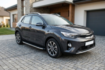Kia Stonic 2017- гг. Боковые Подножки BlackLine (2 шт., Алюминий) фото 1