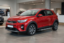 Kia Stonic 2017- гг. Боковые Подножки Sunrise (2 шт., Алюминий) фото 1