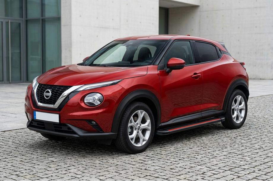 Nissan Juke 2020- гг. Боковые Подножки Maya Red (2 шт., Алюминий) Image