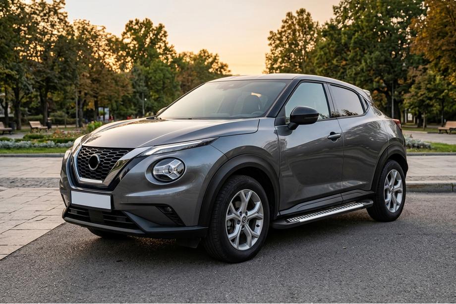 Nissan Juke 2020- гг. Боковые Подножки Line (2 шт., Алюминий) Image