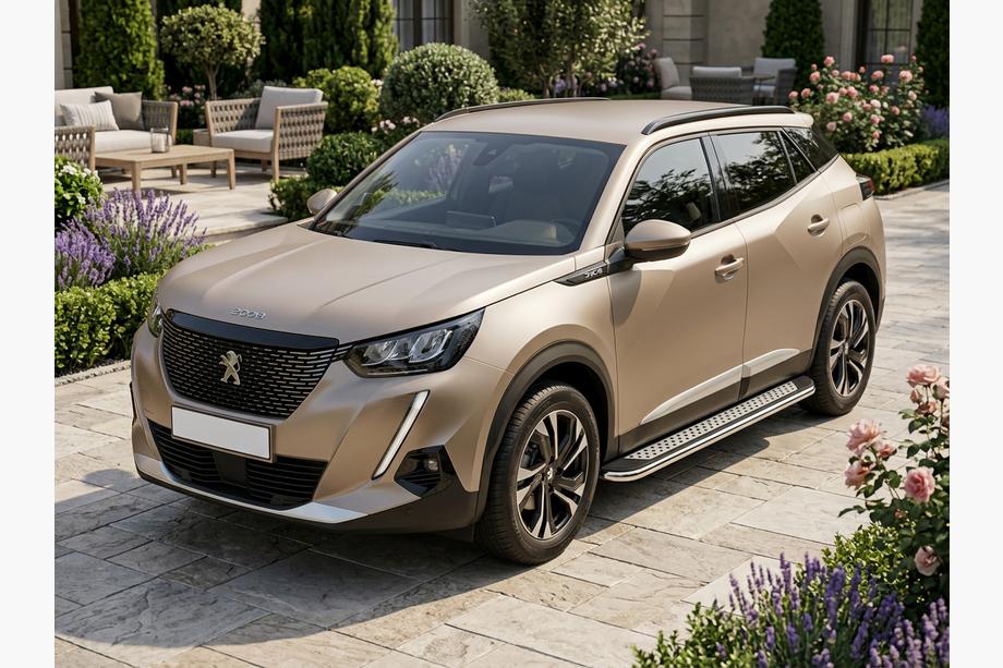 Peugeot 2008 2019- гг. Боковые Подножки Maydos V2 (2 шт., Алюминий) Image