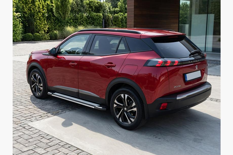Peugeot 2008 2019- гг. Боковые Подножки Rainbow (2 шт., Алюминий) Image