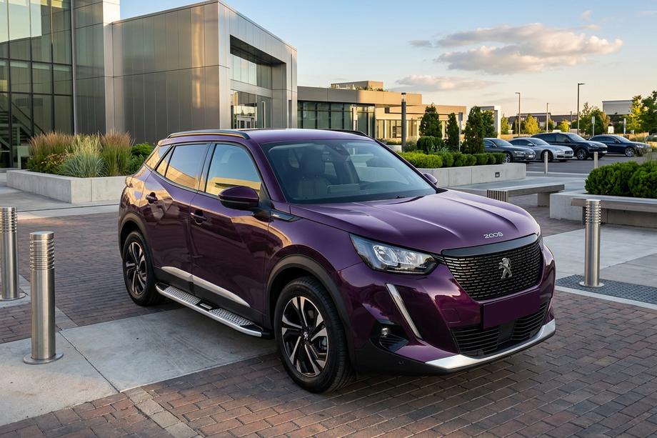 Peugeot 2008 2019- гг. Боковые Подножки Mevsim Grey (2 шт., Алюминий) Image