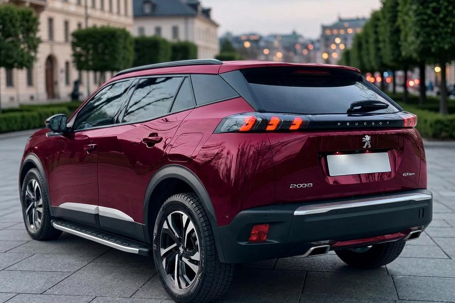 Peugeot 2008 2019- гг. Боковые Подножки Fullmond (2 шт., Алюминий) Image